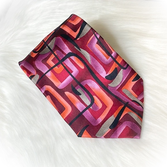 💕Super Attractive Mens Jerry Garcia Geometric Shapes Vibrant Colors Necktie💕 - Picture 8 of 11